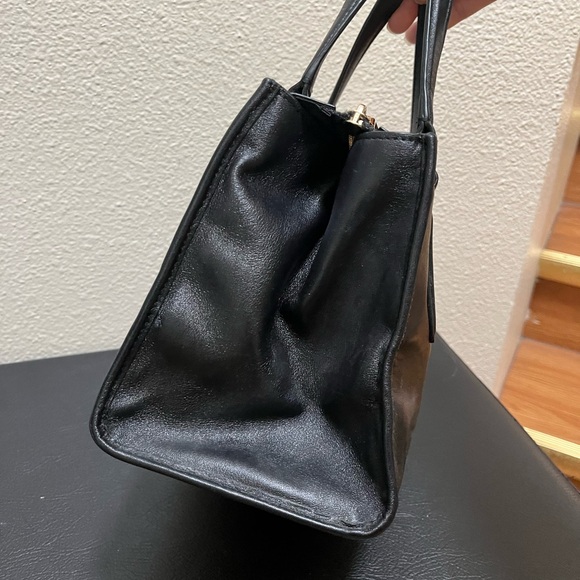 •COACH• Mini Crosby Carryall Black Smooth Leather Missing Strap - Picture 4 of 13